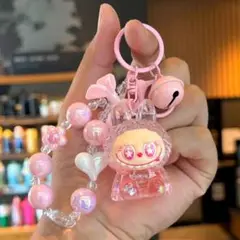 ラブブ　キーホルダー　ピンク