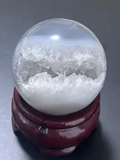 笑口アゲート トレジャー瑪瑙 ジオード 丸玉 スフィア 台座付き