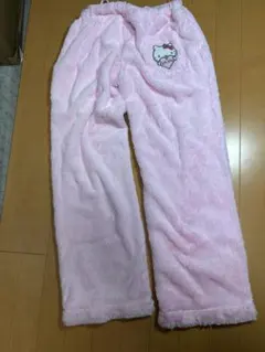 【美品】ハローキティ ボア ルームパンツ ピンク リバーシブル サンリオ