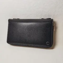 美品 ダンヒル レザー ラウンドファスナー オーガナイザー 財布 ブラック