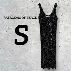 PATROONS OF PEACE【S】ノースリーブワンピース　ドット　ブラック