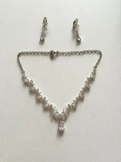 ブライダルアクセサリー ネックレス イヤリングセット