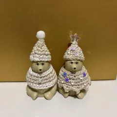 ミニ⭐︎しろくま貯金箱⭐︎ならぶんです⭐︎クリスマス⭐︎サンタ＆ツリー