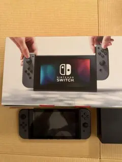 Nintendo Switch 本体 グレー Joy-Con付き、箱付き