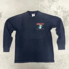 90s USA製 BAY SIDE 両面プリント ロングTシャツ ブラック Mのサムネイル