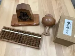 昭和レトロ】出雲大社福こづち／天童特産左馬飾り駒／大型5つ玉
