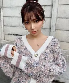 eimy istoire ツイードライクカラーカーディガン
