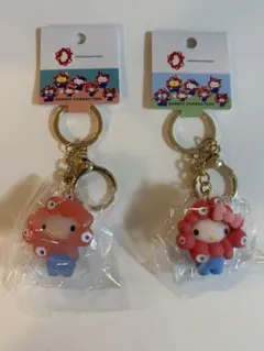 サンリオミャクミャク　なりきり立体マスコットキーホルダー　クリア・パステルセット