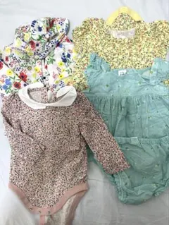 Baby Gap 【まとめ売り】70-80程度　花柄ロンパース、チュニック、上着