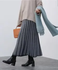 BEAMS HEART ジャカード フレア ニットスカート ビームス ハート