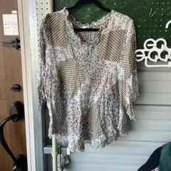 は*る様 №28軽量花柄ブラウスチュニックLL