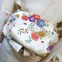 長尺大人の兵児帯半幅帯ハンドメイド澪No2315着物リメイク正絹花柄