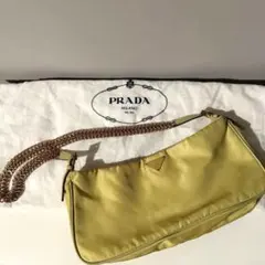 美品✨プラダ ヴィッテロシャイン ショルダーバッグ 2way A4 イエロー