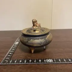 ♦九谷焼の珍物 五彩手 明様 自在環 獅子飾り 香炉 香道具 骨董品 レア物 ♢九谷焼の珍物 五彩手 明様 自在環 獅子飾り 香炉 香道具 骨董品 レア