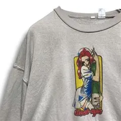 BPSF セクシー スウェット 古着 ベージュ フックアップス キャラ アニメ