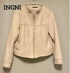 ♦︎INGNI ノーカラージャケット スエード風 M くすみピンク