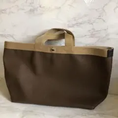 高島屋購入❤エルベシャプリエ 舟形トートバッグ ブラウンゴールド 
