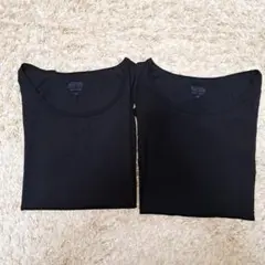 ユニクロ ヒートテック UネックT (半袖)140 UNIQLOキッズ肌着黒