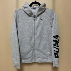 PUMA グレー フルジップ パーカー
