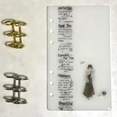 ✨まーたん様専用✨A6 アクリルレジンバインダー　リング付き　韓国　貯金