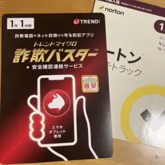 トレンドマイクロ詐欺バスター＋ノートンアンチトラック　2枚セット