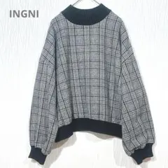 INGNI（イング）チェック柄 プルオーバー トップス ニット 秋冬 Mサイズ