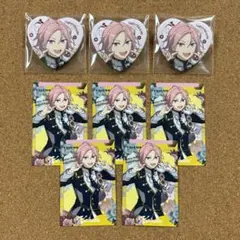 あんスタ スタフォニ こはく 缶バッジ ハート缶 カード