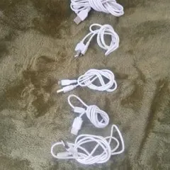 ホワイト USB充電ケーブル 5本セット