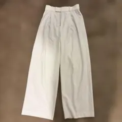 TRツイル裏起毛スラックス　パンツ　ホワイト 36