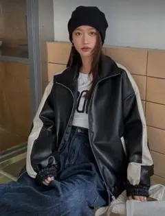 ダウンジャケット レザージャケット