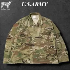 米軍放出品 ARMYマルチカム迷彩ACUジャケット表記M 星条旗ワッペン付き