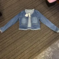 美奈代セレクト 新品未使用ノーカラーデニムジャケット - メルカリ
