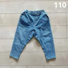 ブランシェス　ガーデナーテーパードデニムパンツ サイズ110 ブルー　ズボン