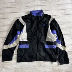 T*様 ヴィンテージ90s NIKE XL ナイロンジャケット 黒紫白 刺繍ロゴ