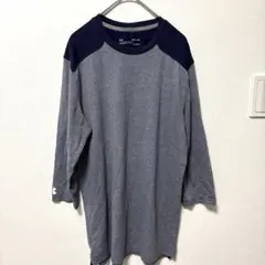 アンダーアーマー ドット Tシャツ 丸首長袖 SM 紺灰 ポリエステル ジムのサムネイル