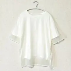 apres jour mignon/シアートップス/白/半袖/レイヤード/Fのサムネイル