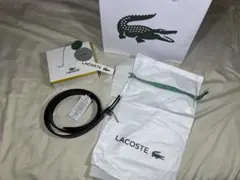 LACOSTE ネイビーレザーベルト