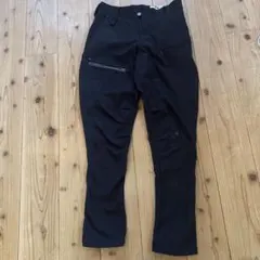 黒い作業パンツ ジッパーポケット付　黒　メンズ　M 裏起毛