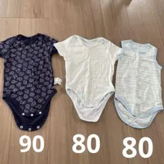 ロンパース　肌着　ユニクロ　80 90cm 3枚セット