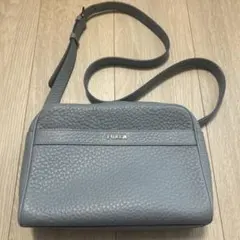 FURLA 本革 グレー ショルダーバッグ
