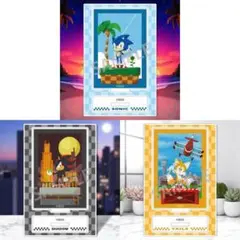 【ソニック・ザ・ヘッジホッグ】ミニアクリルスタンド 3種セット！ 未開封品！！