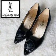 YSL イブサンローラン　カメリア付きパンプス