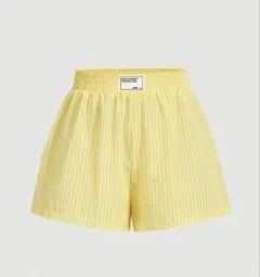 shein イエロー 黄色 パンツ