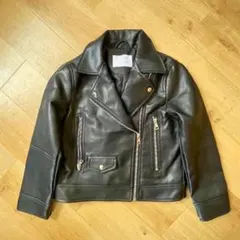 ZARA キッズ アウター ライダース ジャケット 黒 122 ガールズ 美品