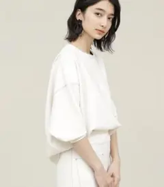 ニットジョーゼットボンディングプルオーバー