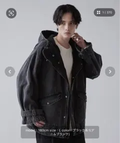 ブラックデニムジャケット デニムジャケット