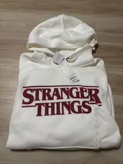 STRANGER THINGS プルオーバーパーカー L ホワイト