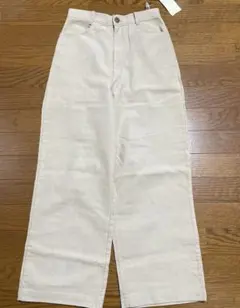 ehka sopo コーデュロイストレートパンツ　キナリ