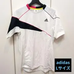 adidas メンズ 半袖 Tシャツ 白 Lサイズ