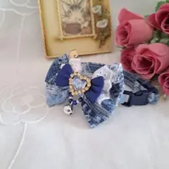 ダブルリボン(ブルーくまさん)わんちゃん猫ちゃん用首輪 ダブルリボン(ブルーくまさん)わんちゃん猫ちゃん用首輪 - メルカリ